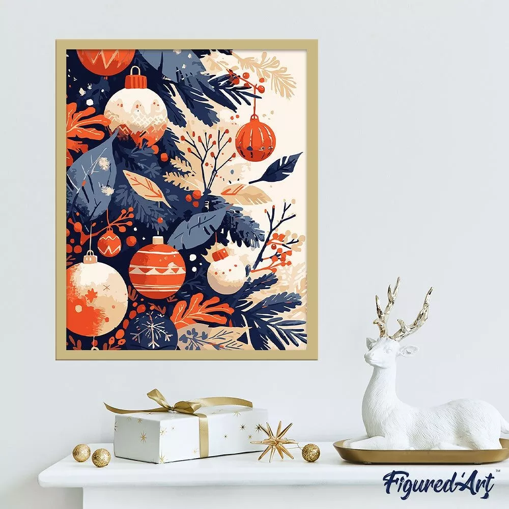 Peinture par numéro - Boules de Noël