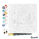 Peinture par numéro - Boule à neige et sapin de Noël (mini)