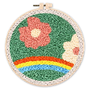 Kit Punch Needle - Fleurs et Arc-en-ciel