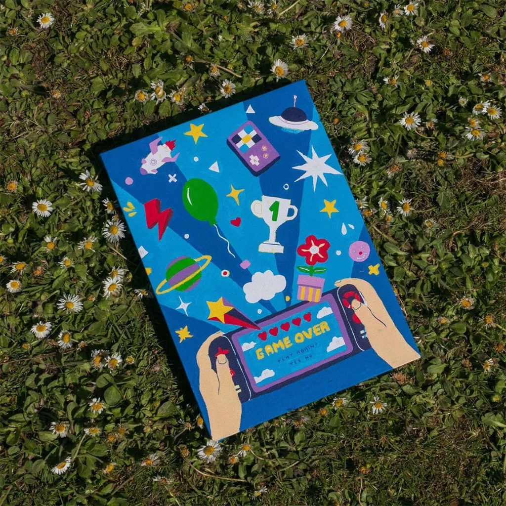 Kit Peinture par numéro - Petit pinceau Kids - Vidéo game