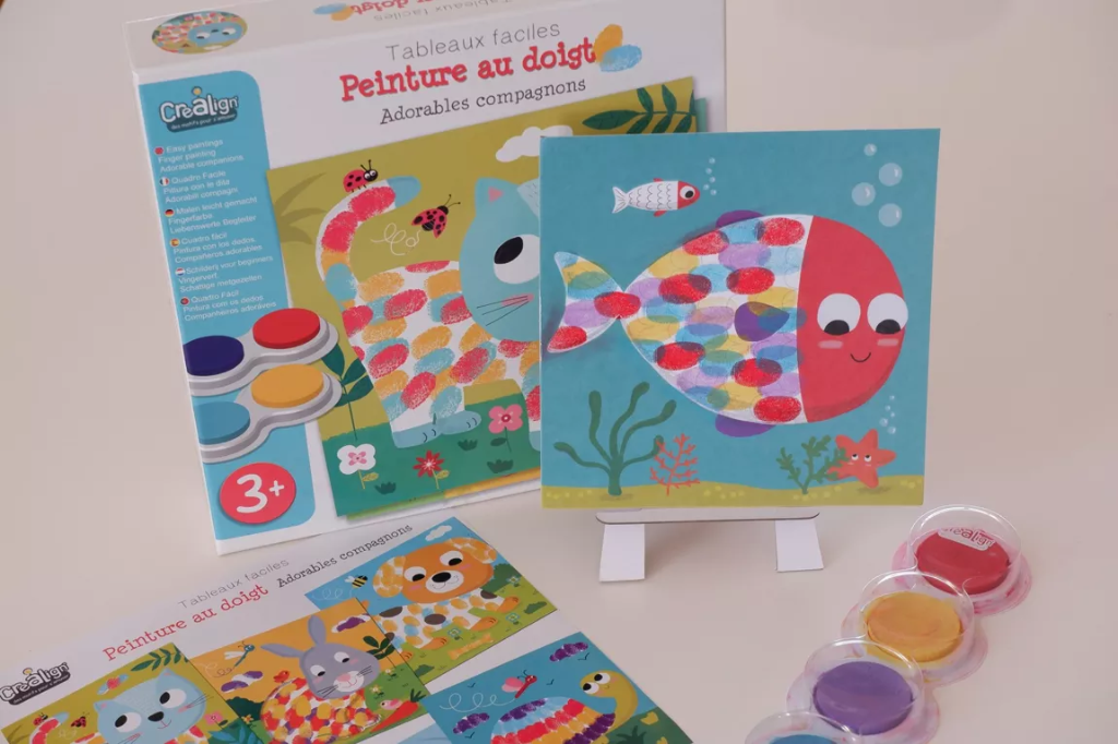 Kit Tableaux faciles - Peinture au doigt - Adorables compagnons