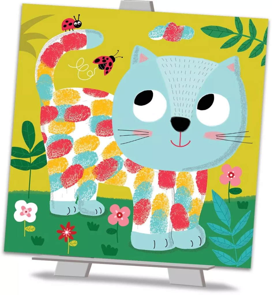 Kit Tableaux faciles - Peinture au doigt - Adorables compagnons