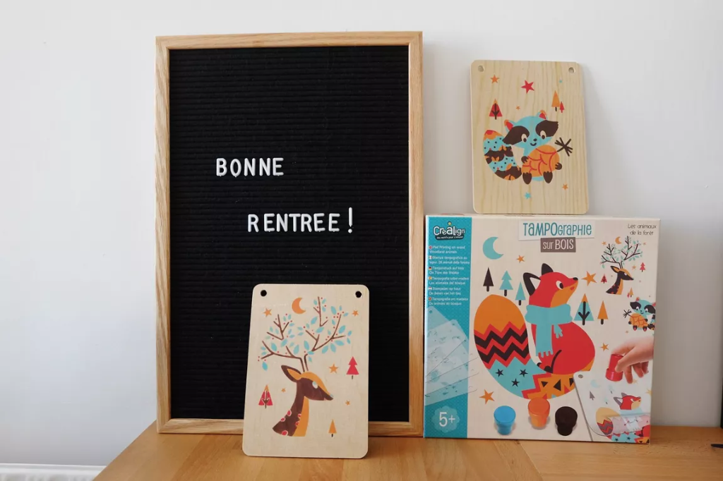 Tampographie sur bois - Les animaux de la forêt