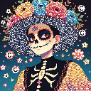 Cartes à strasser - Dia de los muertos