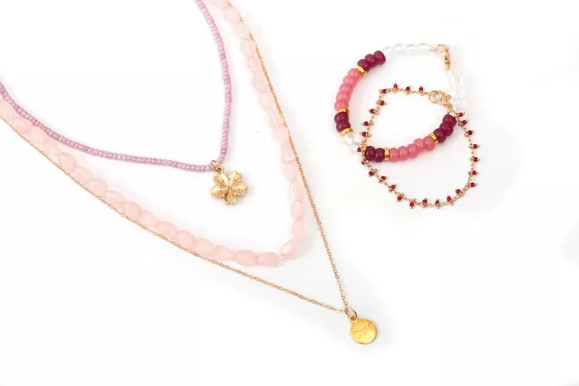 Kit bijoux - Eclat céleste aux doux reflets (Quartz)