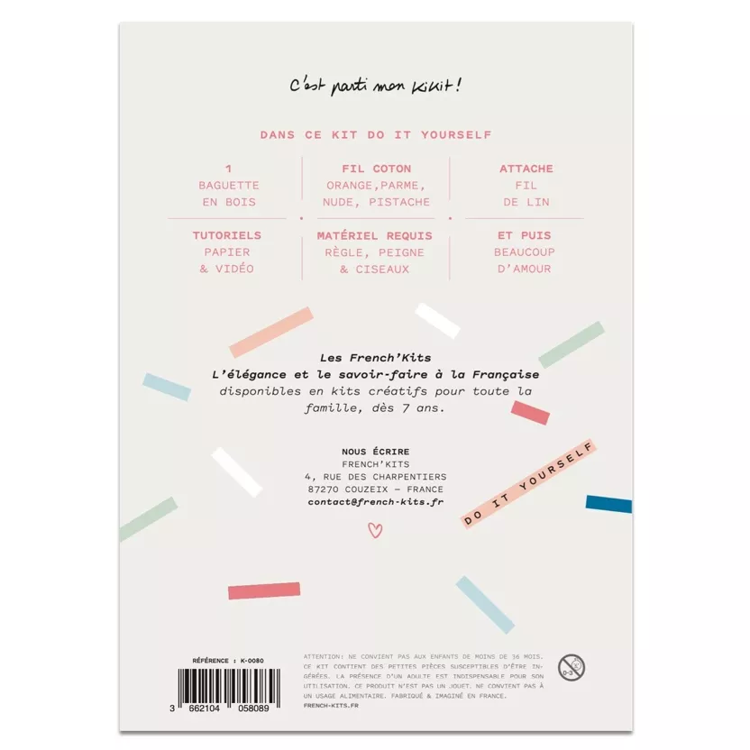 Kit Macramé - Mini suspension 4 plumes