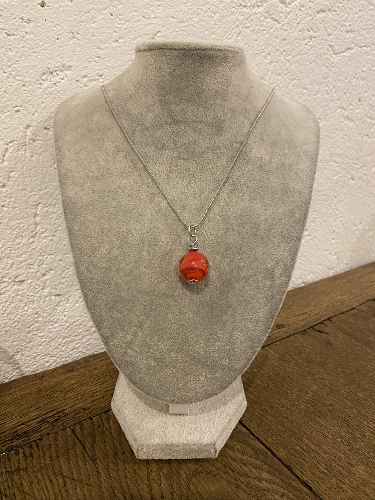 Collier boule - Rouge