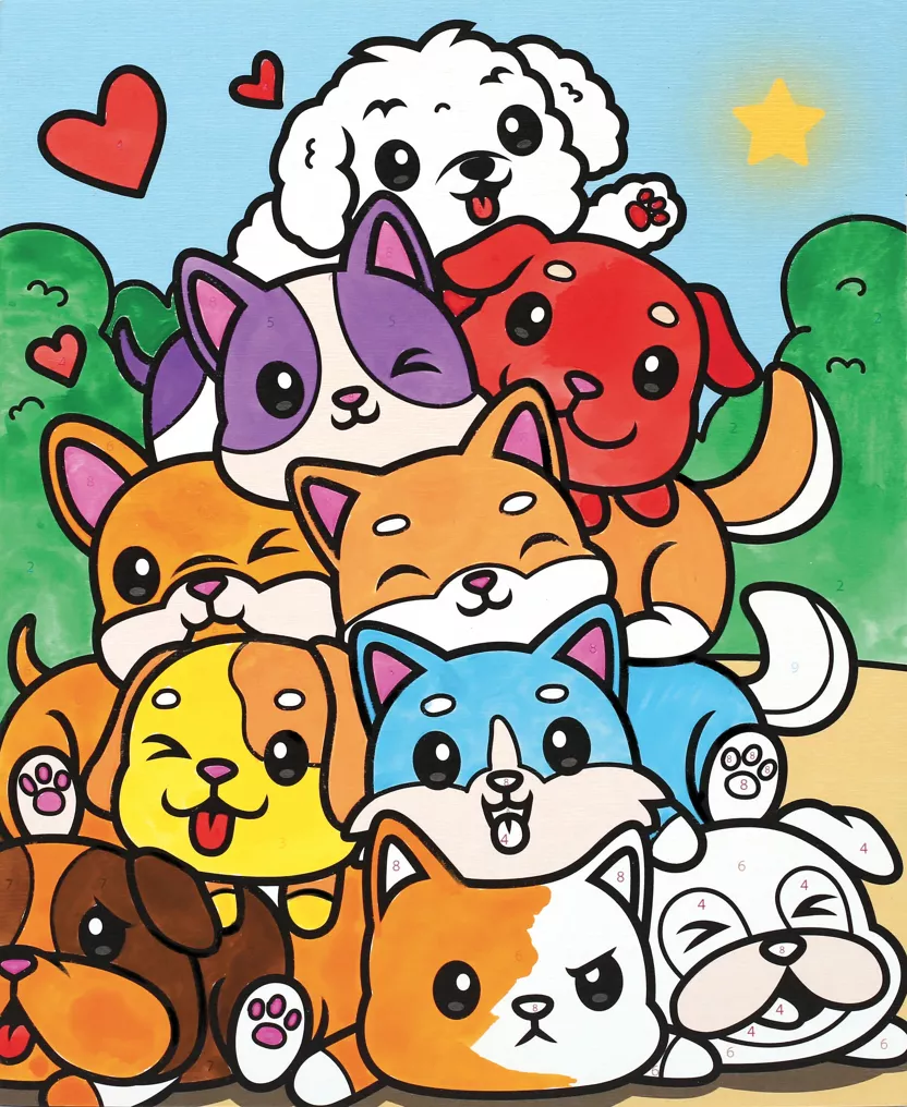 Peinture au numéro - Chiens
