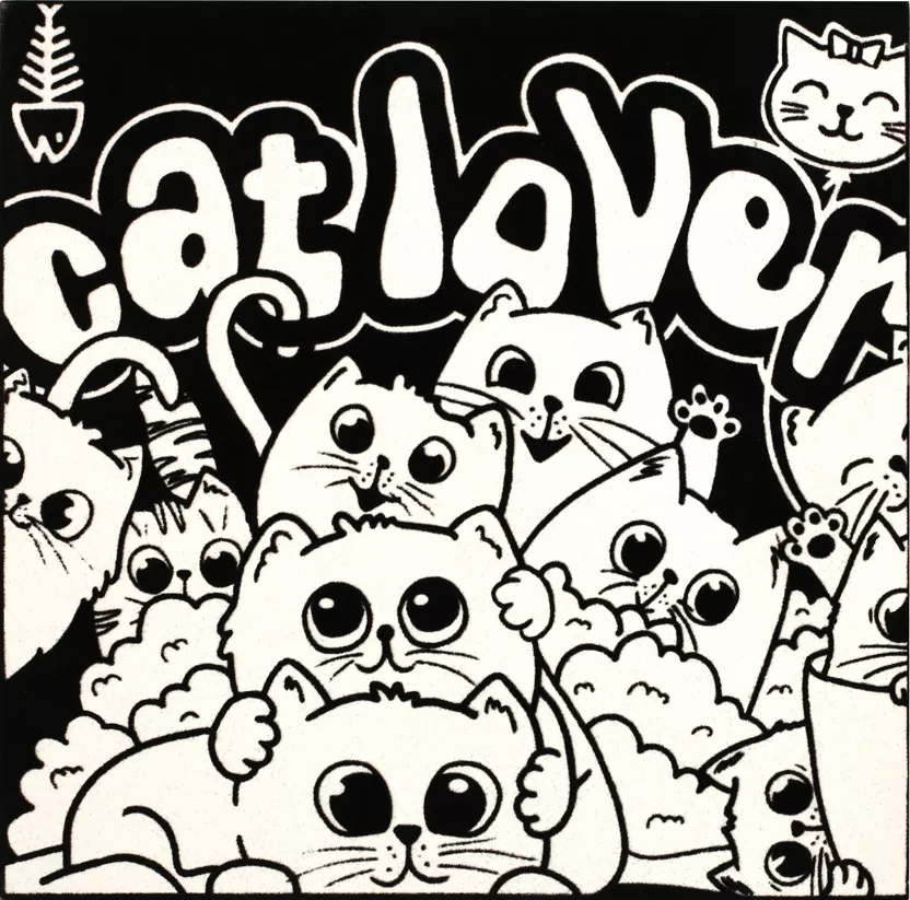 Cartes à colorier - Coloriage velours - Chats