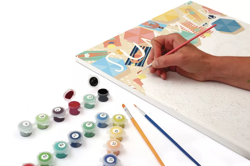 Coffret peinture au numéro - A la plage