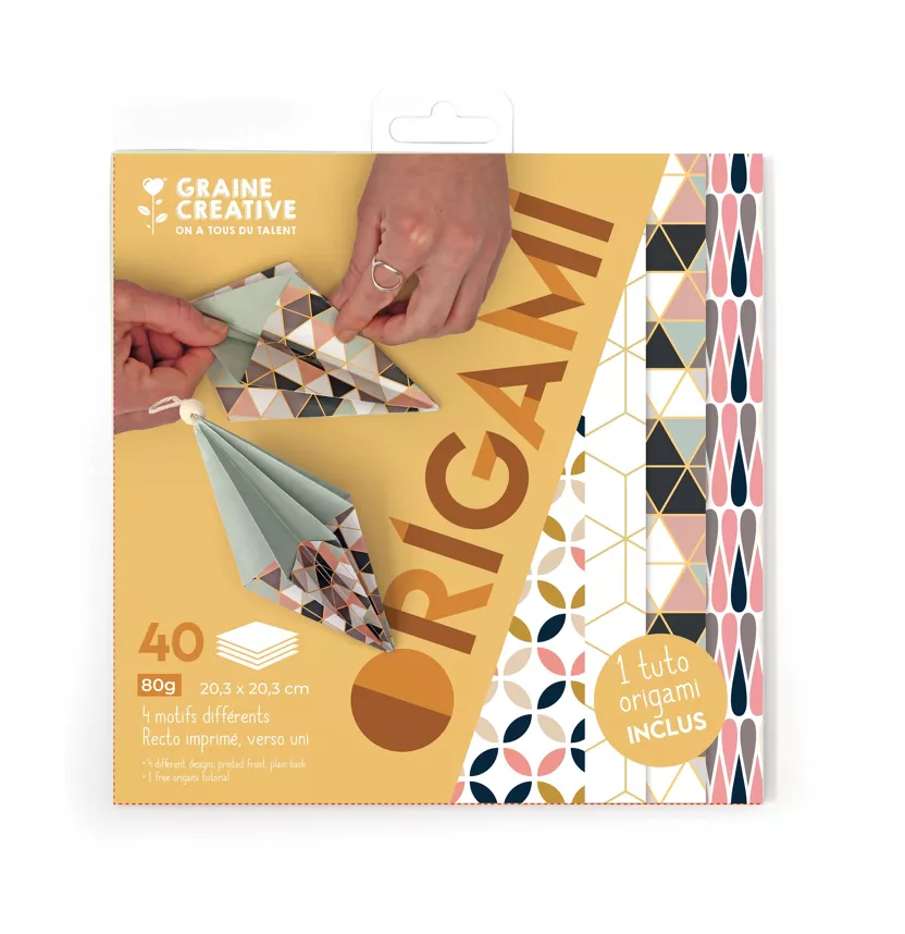 Pochette 40 feuilles Origami (20x20) - Géométrie