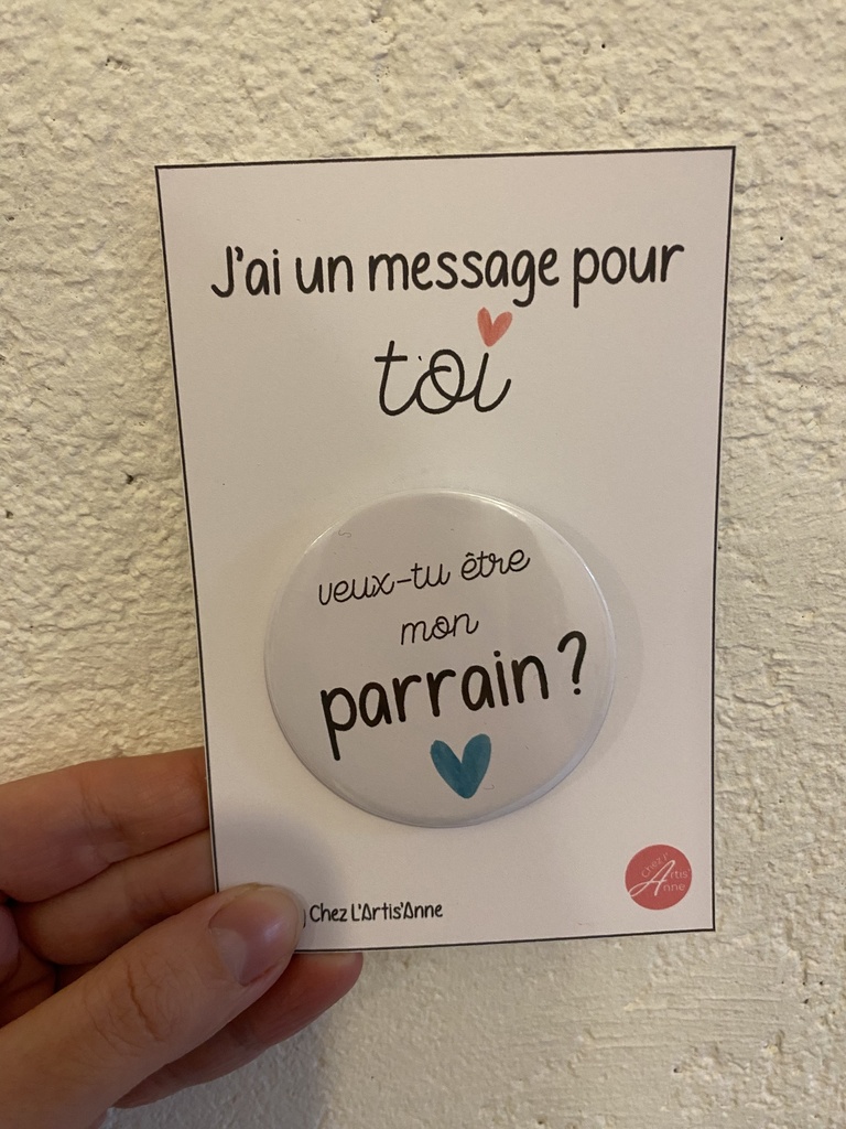 Badge - Veux-tu être mon parrain ?