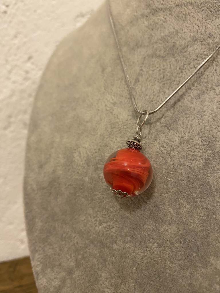 Collier boule - Rouge