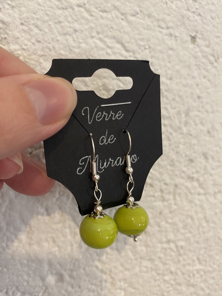 Boucles d'oreilles - Vert pomme