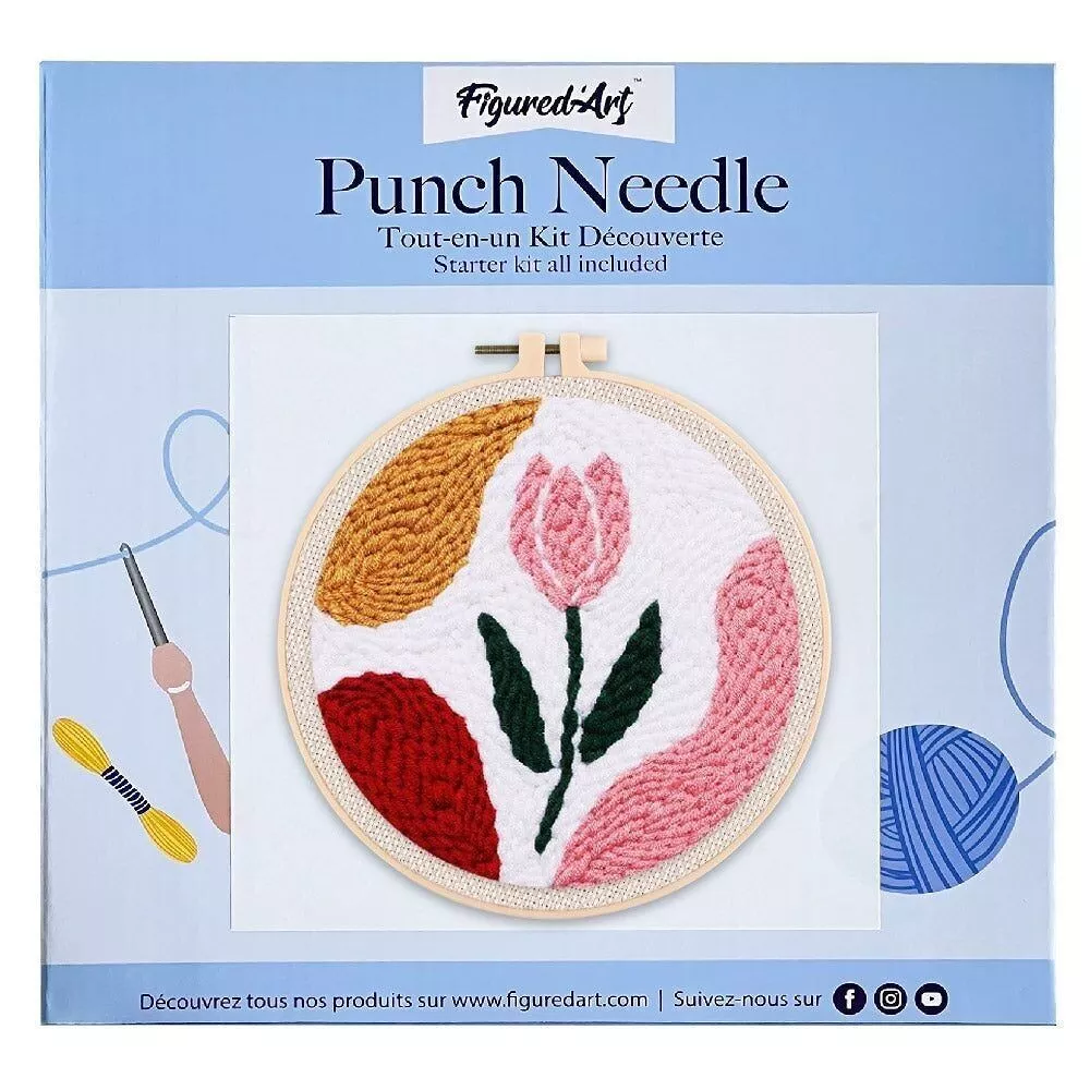 Kit Punch Needle - Tulipe prête à éclore