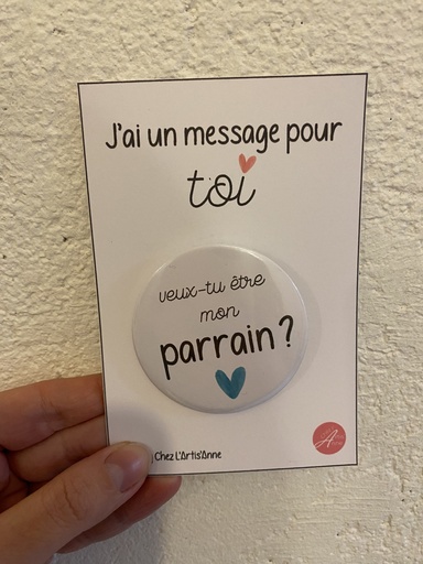Badge - Veux-tu être mon parrain ?