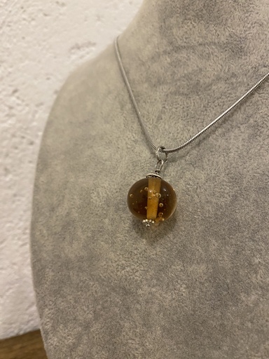 Collier boule - Miel