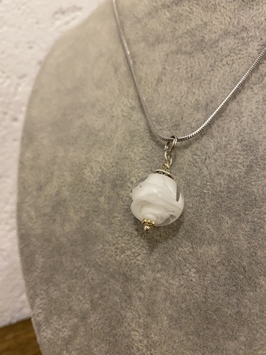 Collier boule - Blanc