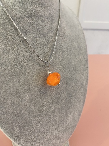 Collier boule - Orange