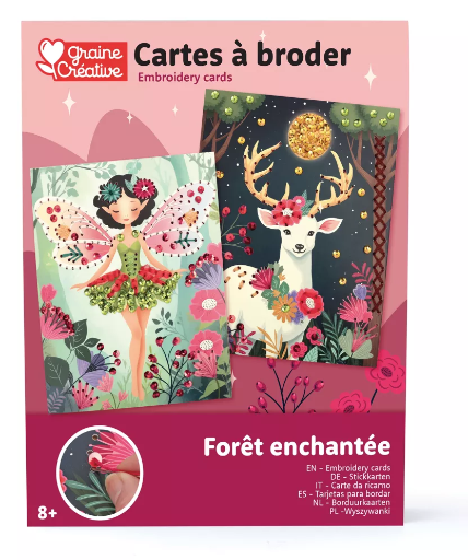 Cartes à broder - Forêt enchantée